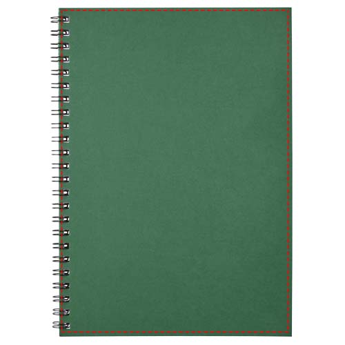 Desk-Mate® A5 recyceltes farbiges Notizbuch mit Spiralbindung heather grün
