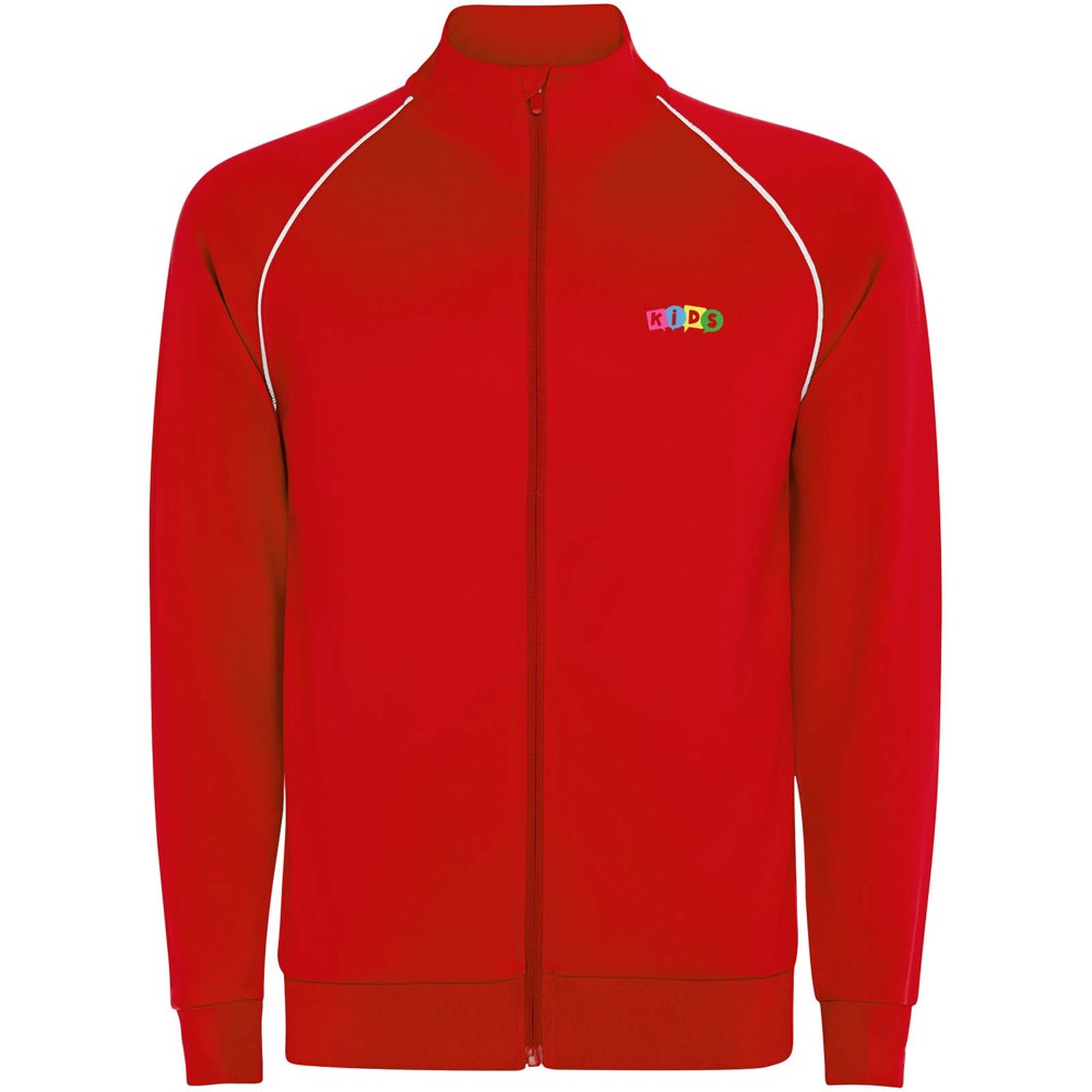 Valier Kinder Sweatshirt mit durchgehendem Reissverschluss Rot