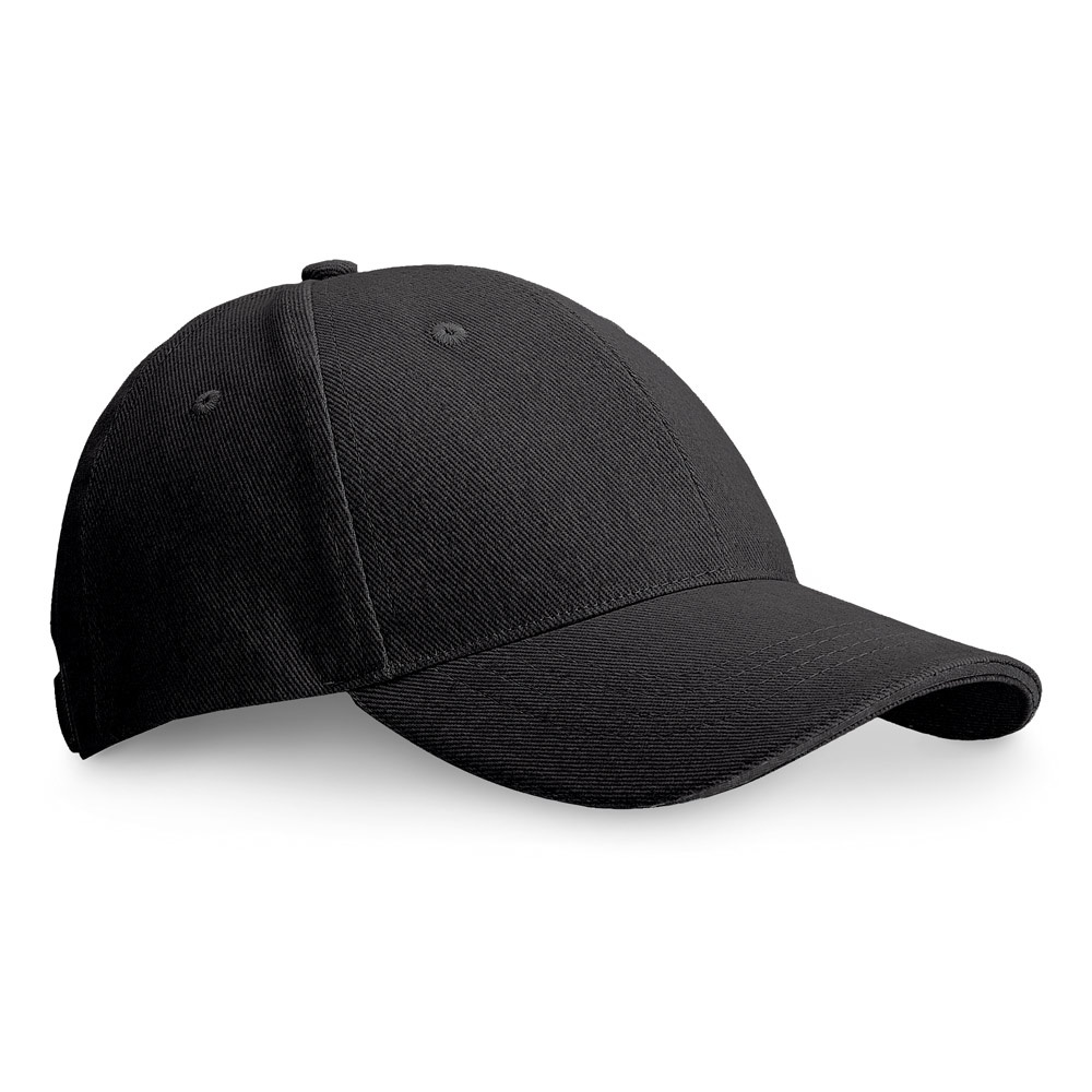 CHRISTOPHE Sandwichmütze aus 100% Baumwolle (260 g/m²) schwarz