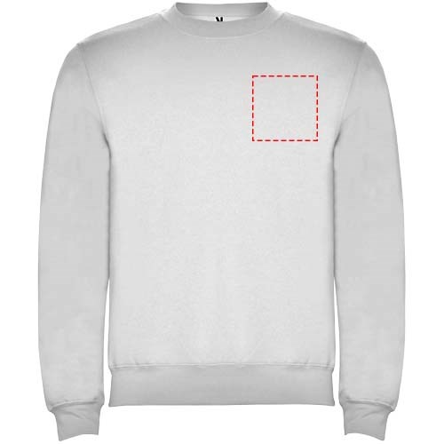 Pull ras du cou Clasica unisexe Ash white melange