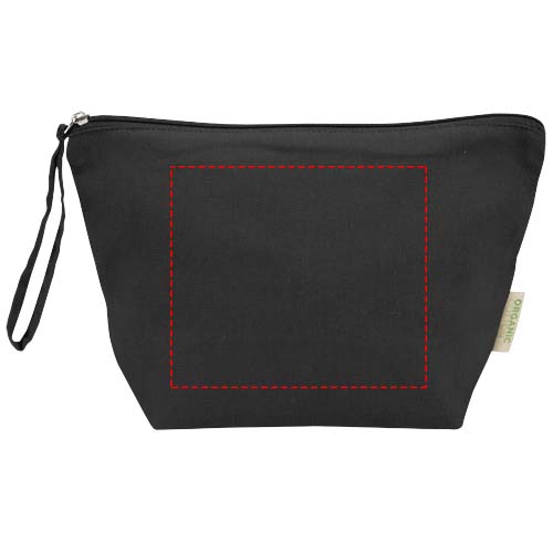 Grande pochette à accessoires Odisha de 3 L bio certifiée OCS 180 g/m² noir