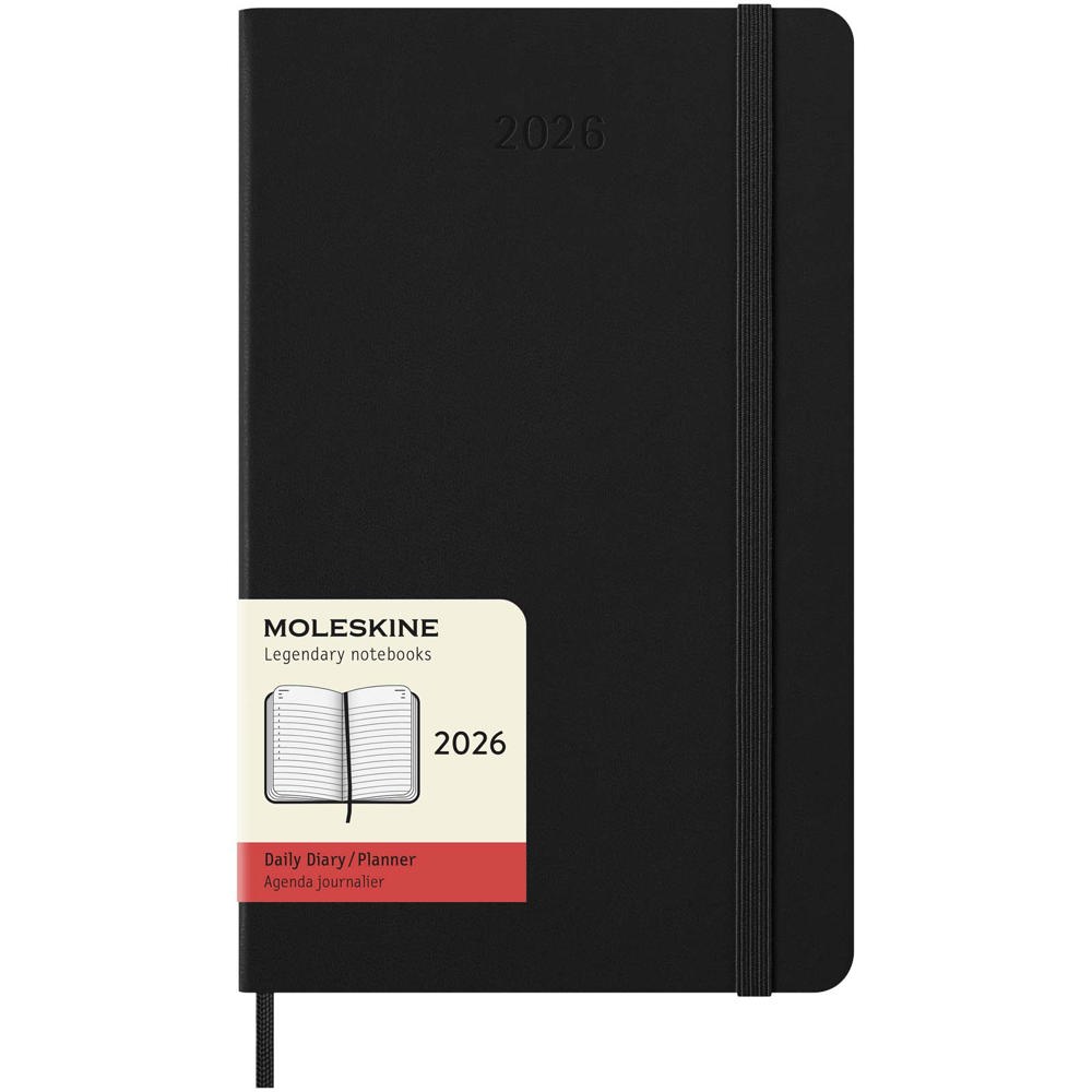 Agenda L quotidien 12 mois Moleskine à couverture rigide noir
