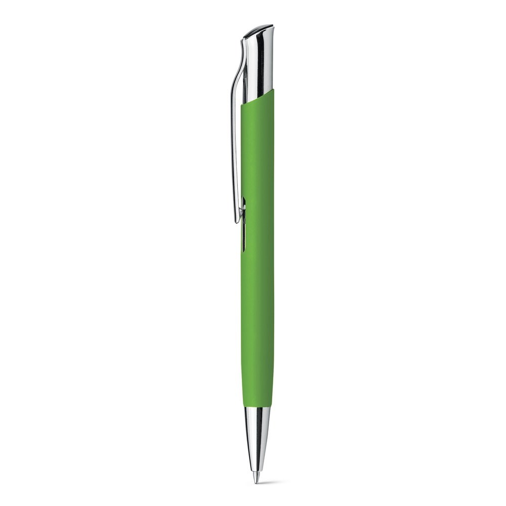 OLAF SOFT Stylo à bille en aluminium, finition rubber vert clair
