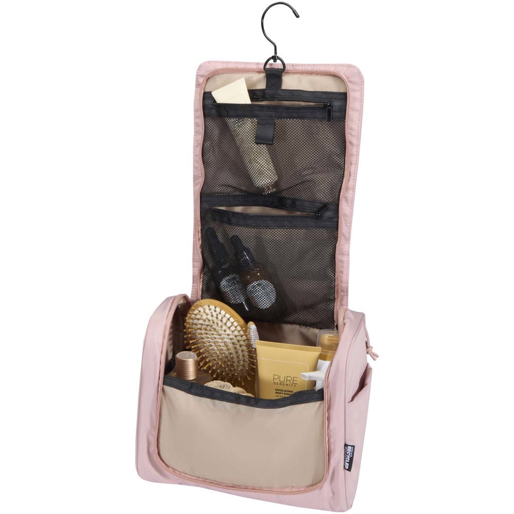 Trousse de toilette à suspendre Puffer recyclée et certifiée GRS de 8 L Rose poudré