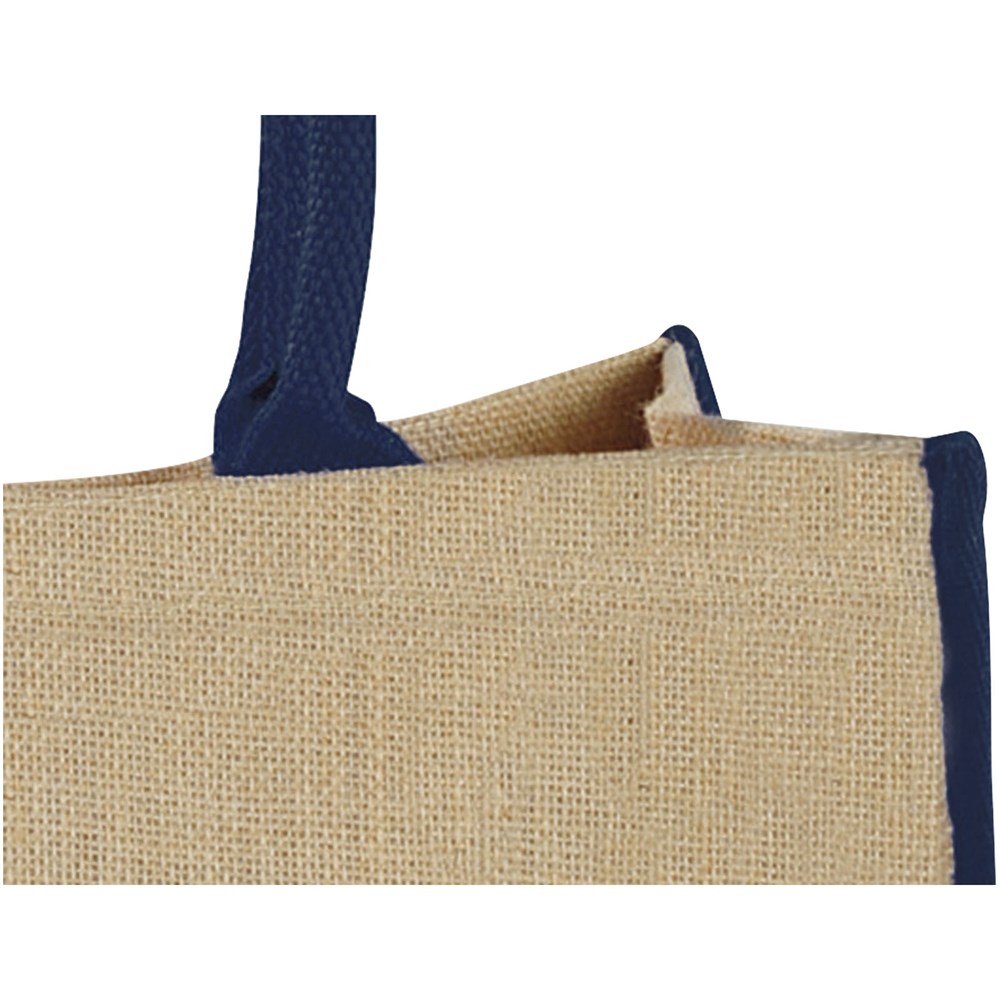 Harry farbige Jute Tragetasche 25L natur, navy