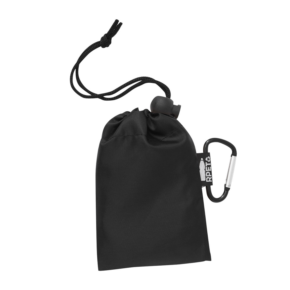 Poncho de pluie blanc-transparent Mousqueton noir