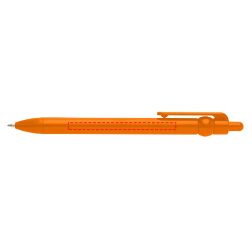 Stylo bille Fidget en plastique recyclé (encre noire) orange