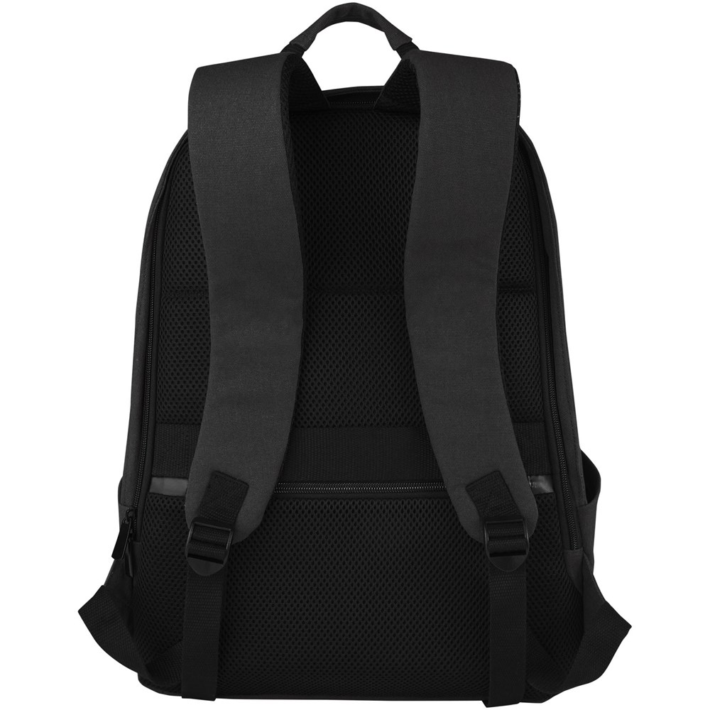 Joey 15,6 Zoll Anti-Diebstahl Laptop Rucksack 18 L aus GRS-recyceltem Canvas schwarz