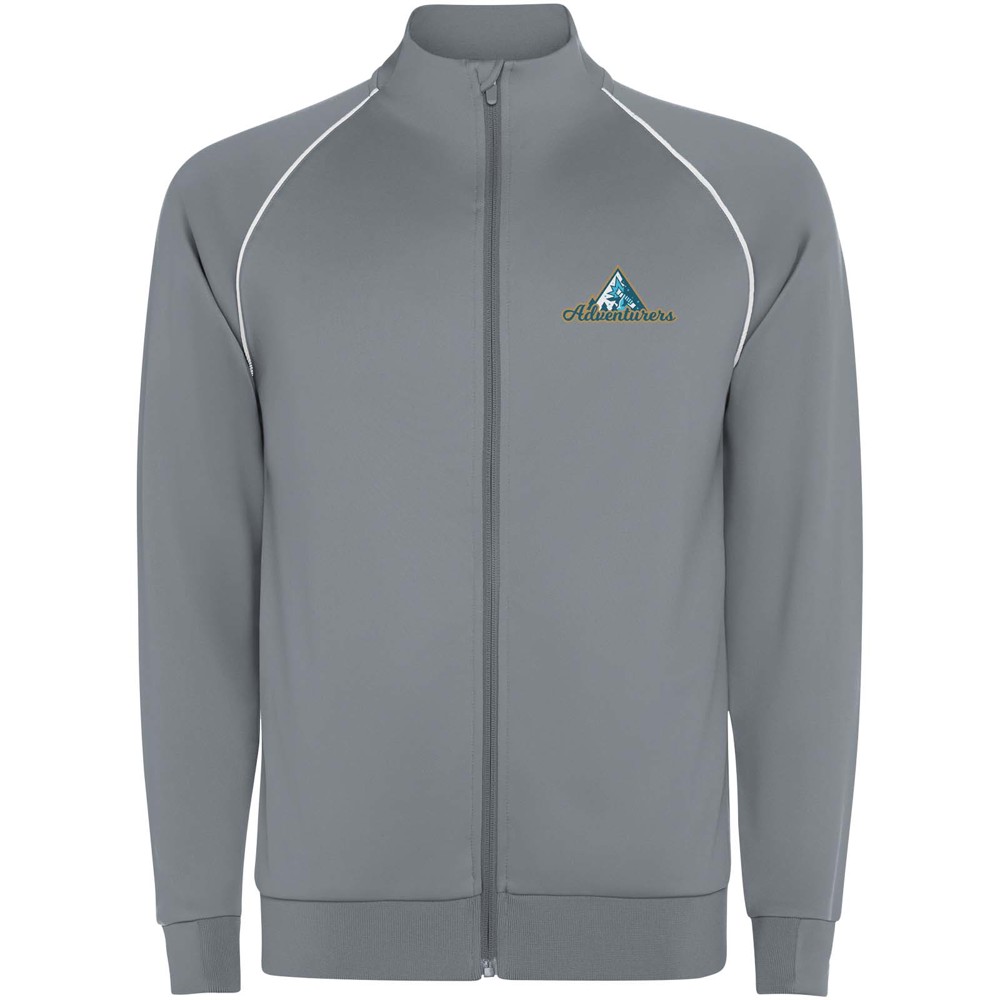 Valier Herren Sweatshirt mit durchgehendem Reissverschluss Grau