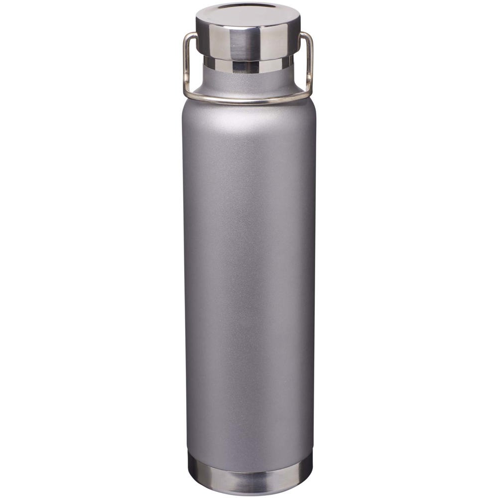 Bouteille avec isolation sous vide Astra de 650 ml en cuivre et acier inoxydable recyclé certifié RCS Gris