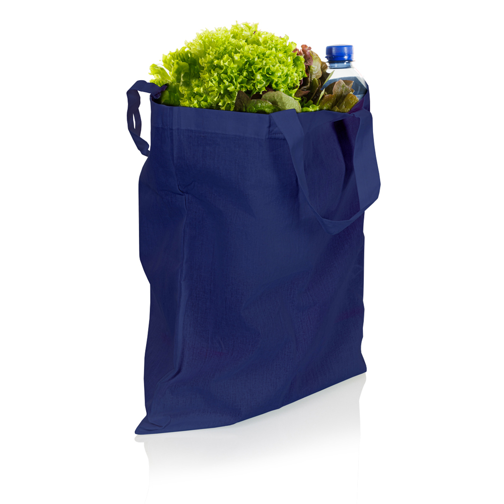 Baumwoll-Einkaufstasche Kurze Henkel navyblau