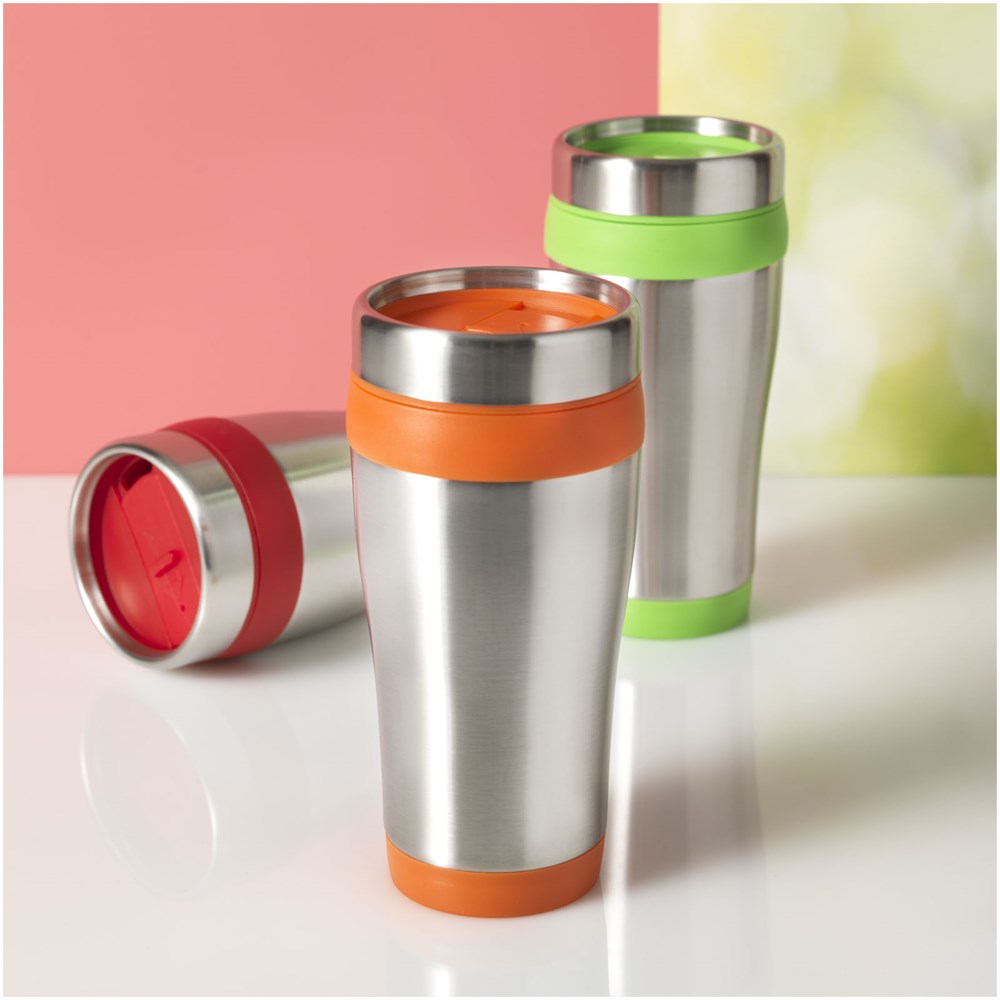 Elwood 410 ml Isolierbecher silber, Lindgrün