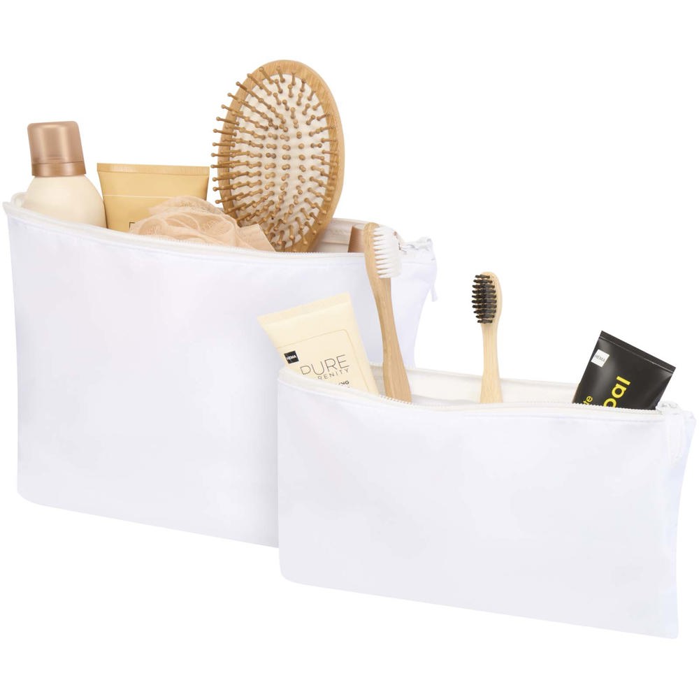 Set de trousses de toilette recyclées GRS Swift Blanc