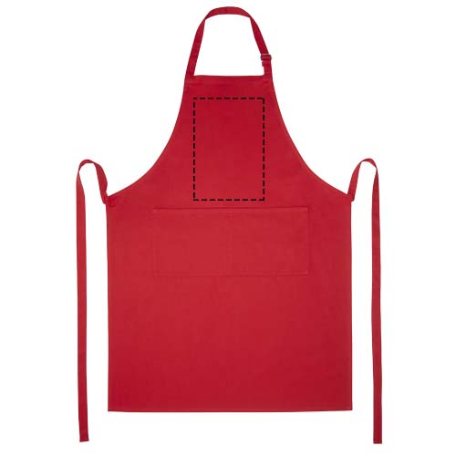 Andrea 240 g/m² Schürze mit verstellbarem Nackenband rot