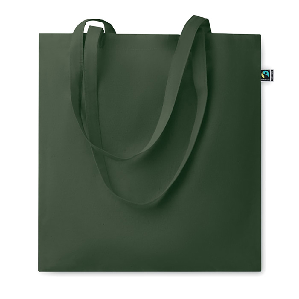 Sac en coton Fairtrade Loredana vert foncé
