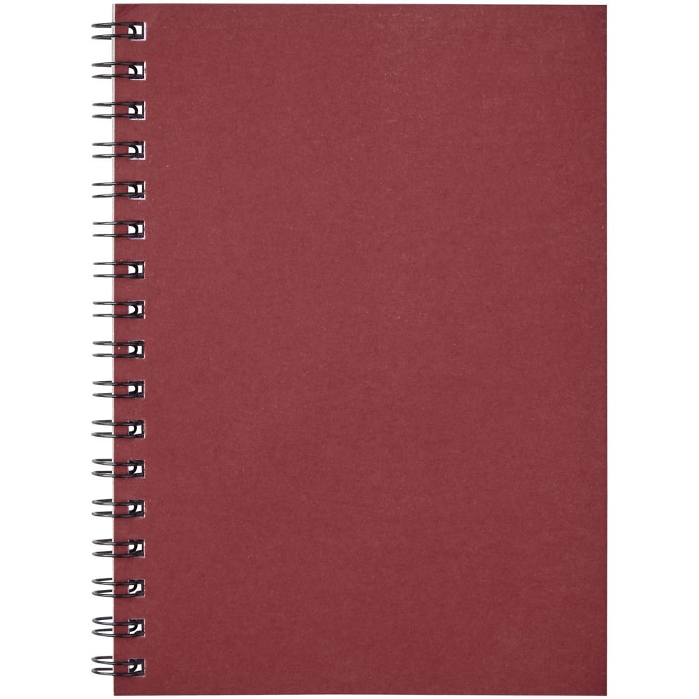 Desk-Mate® A6 farbiges Notizbuch mit Spiralbindung rot