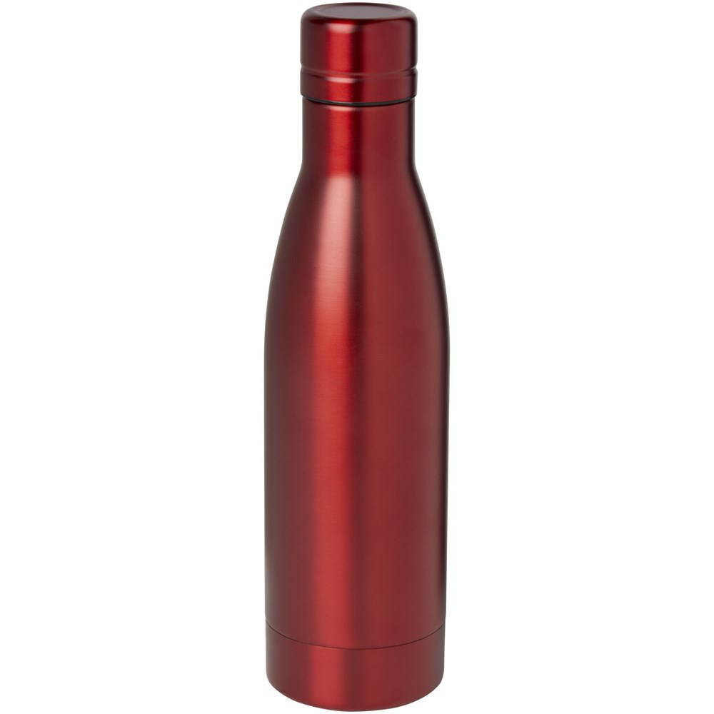 Bouteille isotherme Vasa en acier inoxydable recyclé certifié RCS de 500 ml avec isolation par le vide et couche de cuivre Rouge