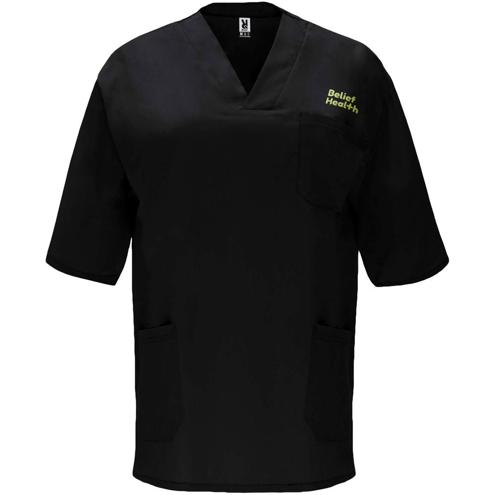 Panacea Kurzärmeliges Arbeitshemd, 160 g/m2, unisex Schwarz