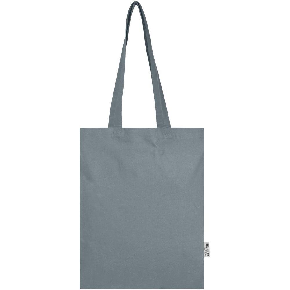 Madras Blend 140 g/m² Tragetasche aus GRS-recycelter Baumwolle 7L grau