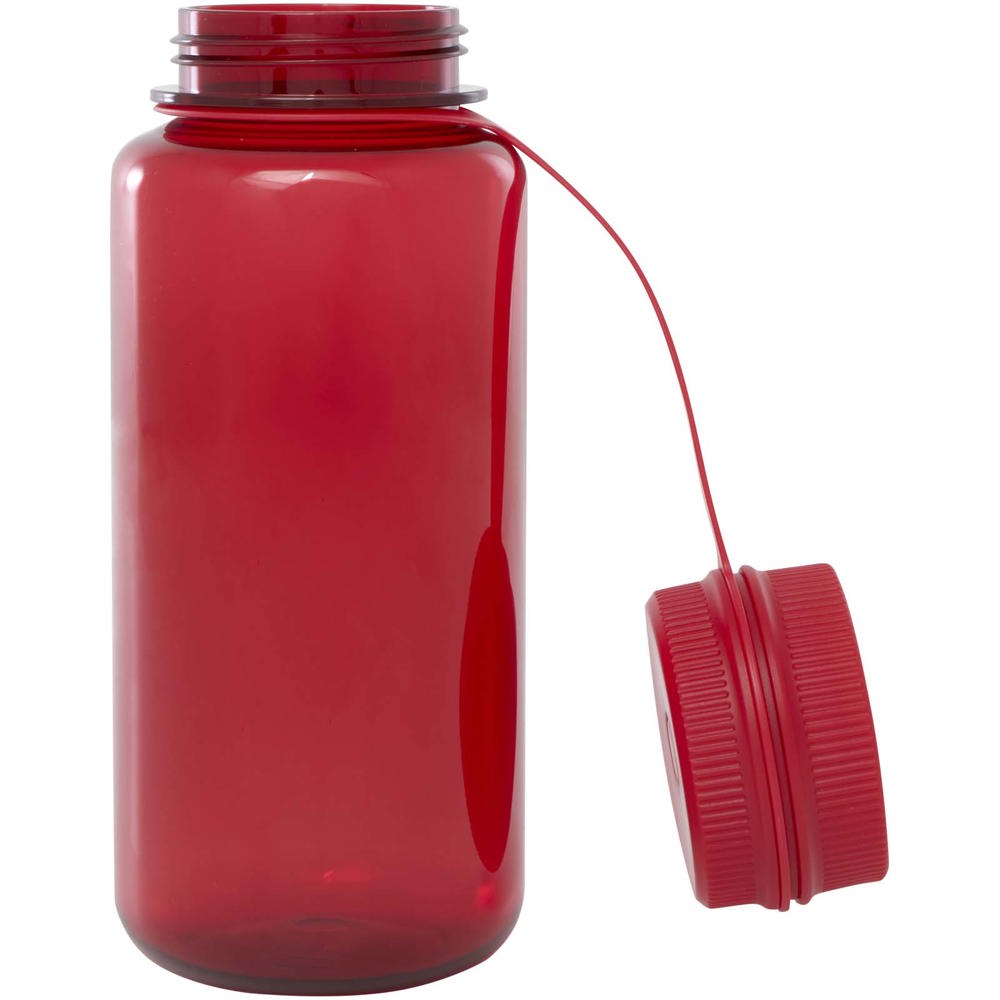 Bouteille sport Ryder de 900 ml en RPET certifié RCS avec couvercle multifonctions Rouge