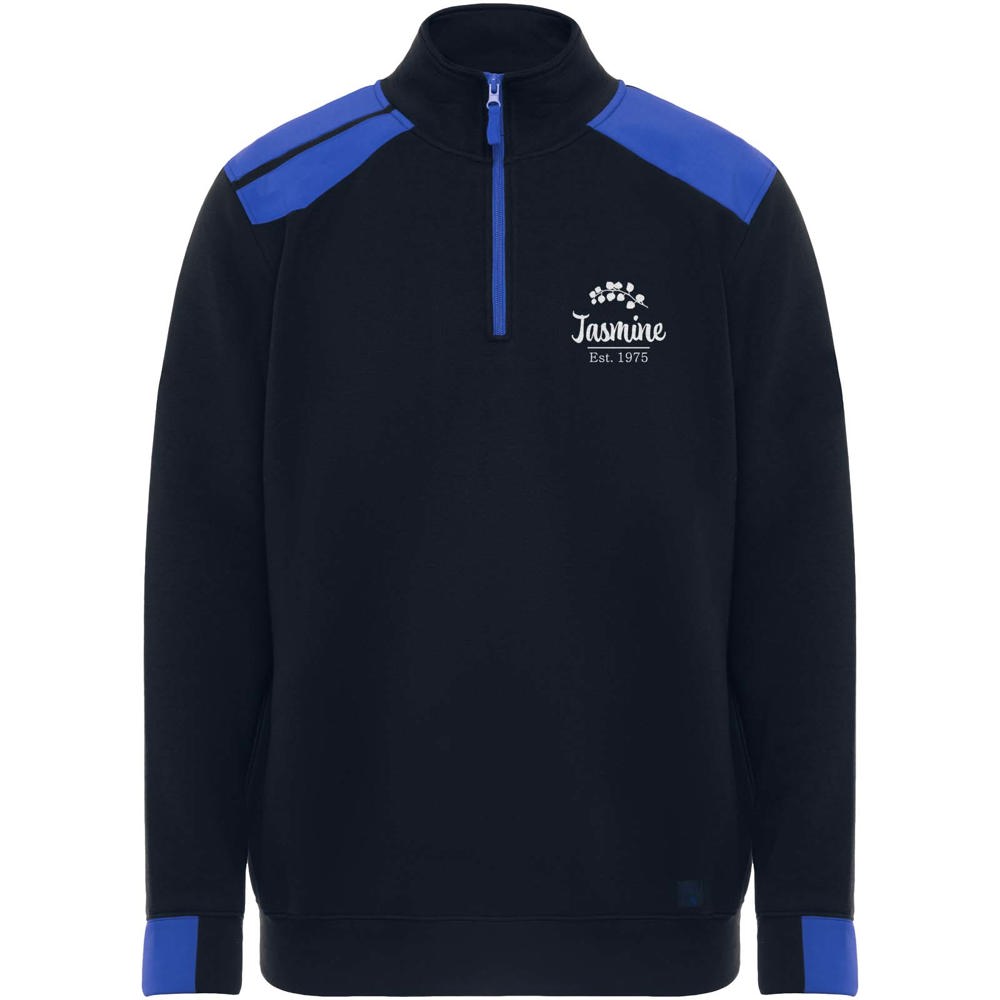 Maverick Pullover für Herren mit halbem Reissverschluss, 280 g/m2 marineblau, royalblau