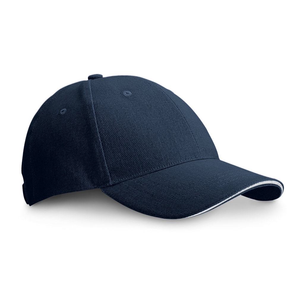 CHRISTOPHE Sandwichmütze aus 100% Baumwolle (260 g/m²) Blau