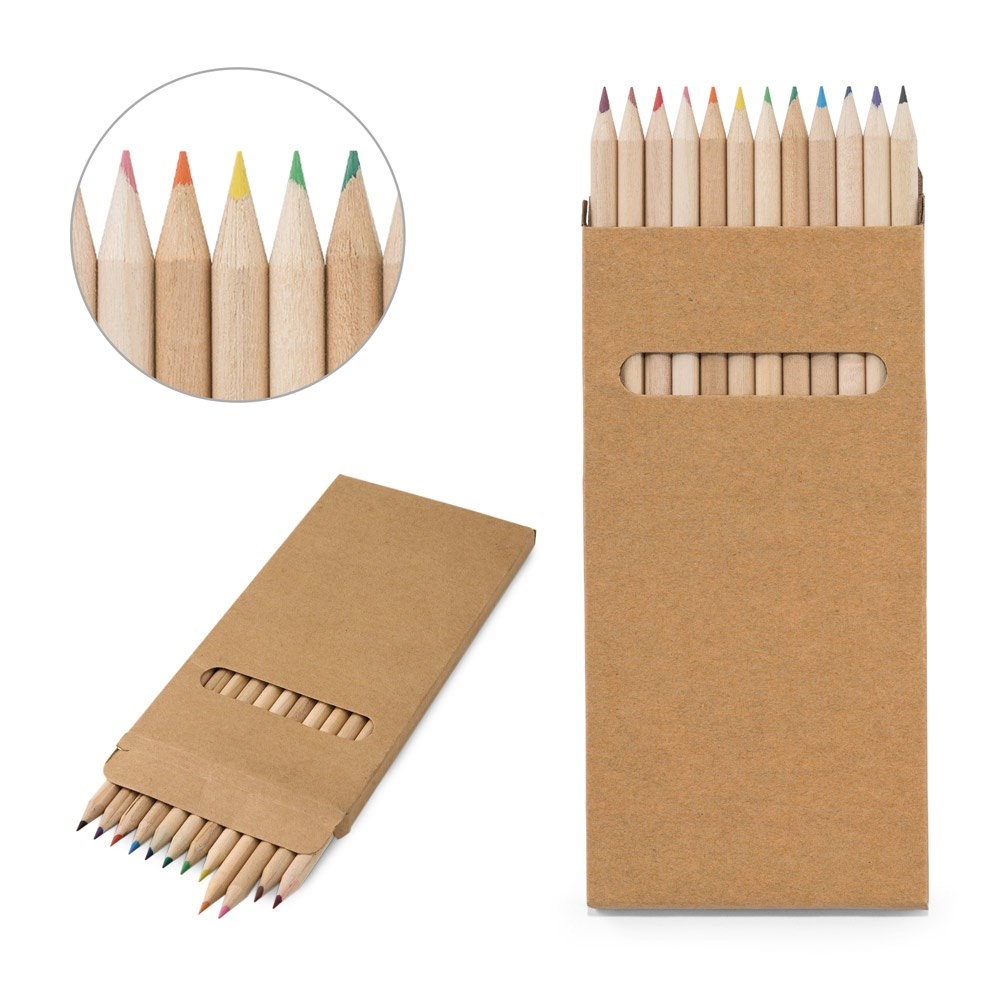 CROCO Boîte avec 12 crayons de couleur