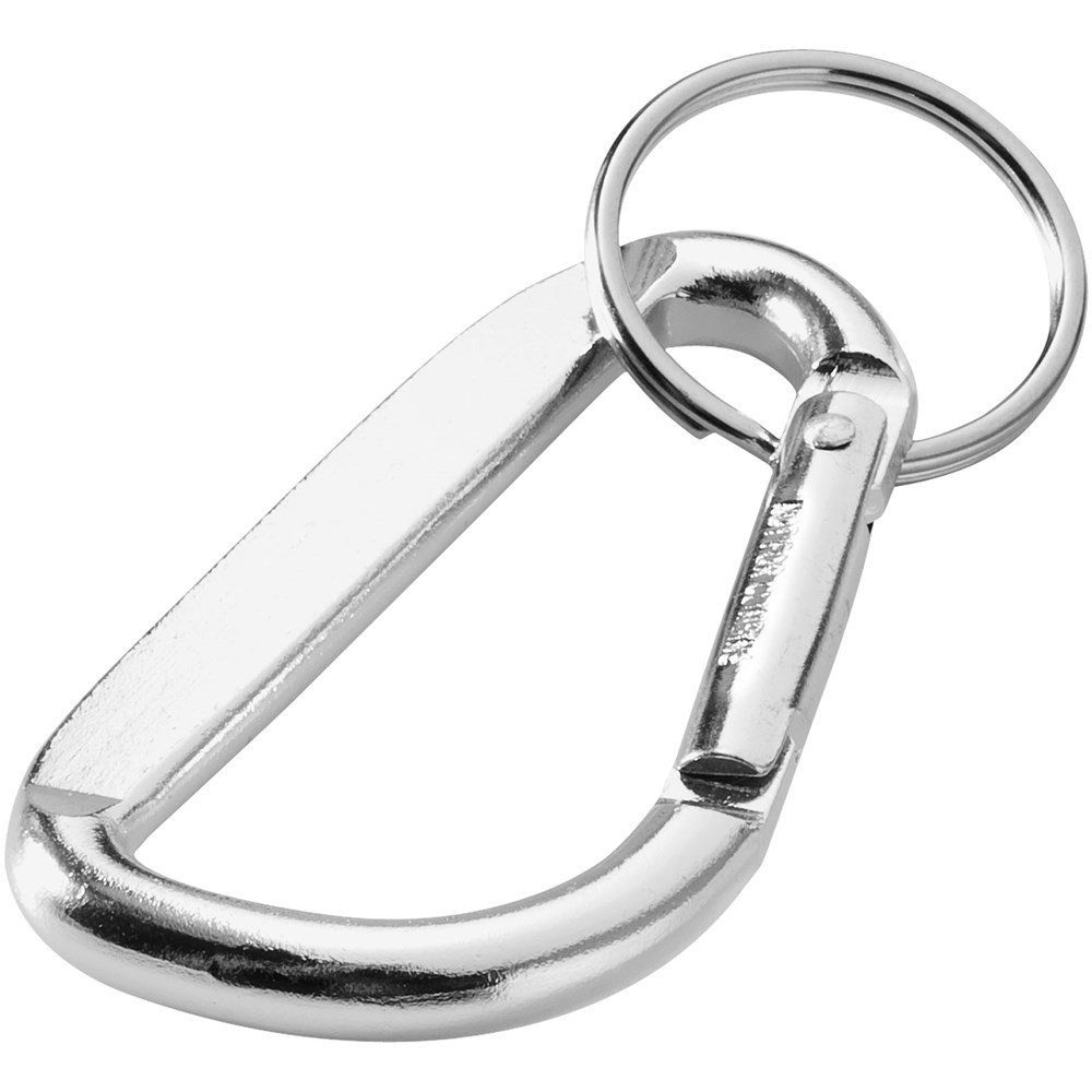 Timor RCS Karabiner Schlüsselanhänger aus recyceltem Aluminium silber