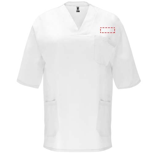 Panacea Kurzärmeliges Arbeitshemd, 160 g/m2, unisex weiss