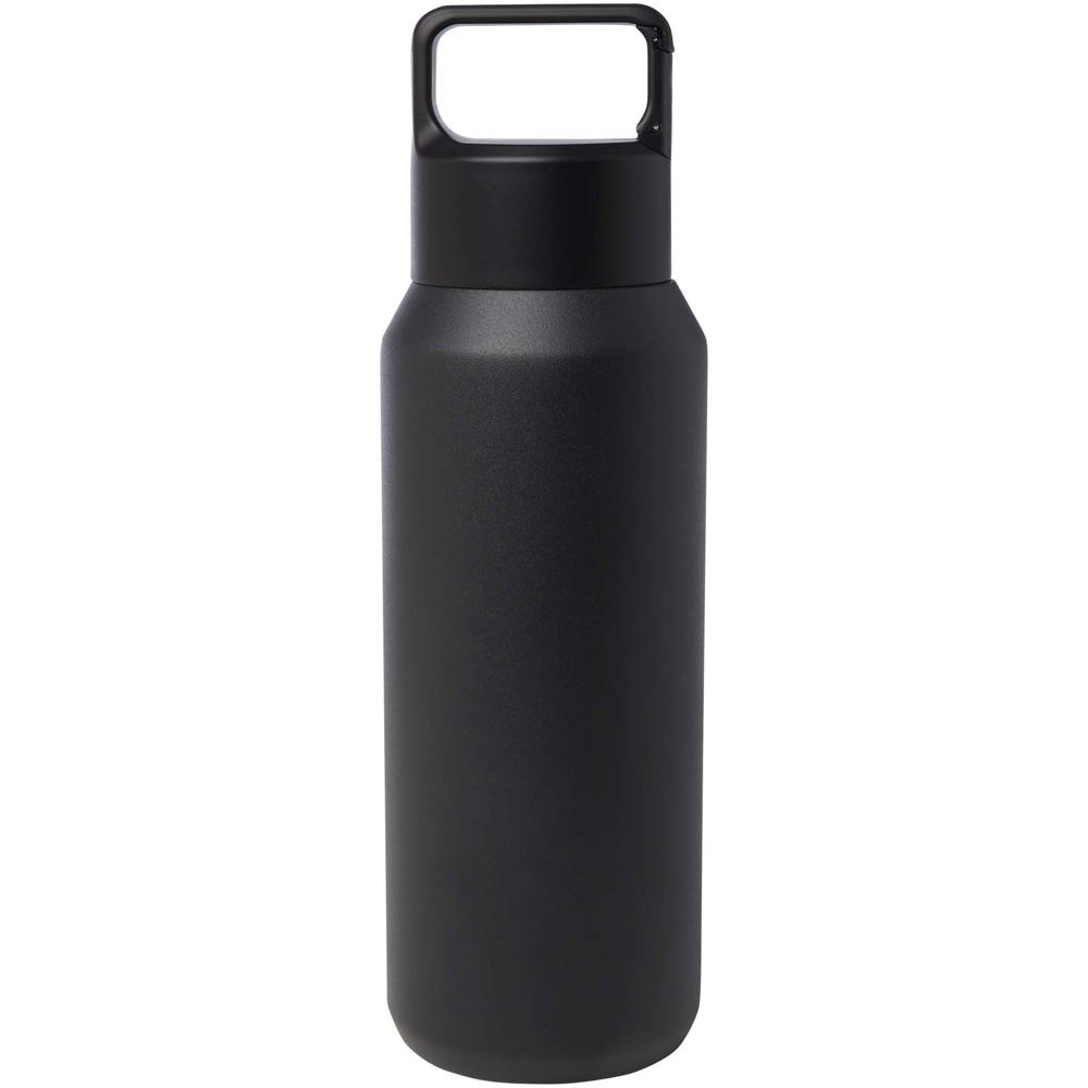 Astra 600 ml RCS-zertifizierte Kupfer-Vakuum Isolierflasche aus recyceltem Edelstahl (Kohlensäure geeignet) schwarz