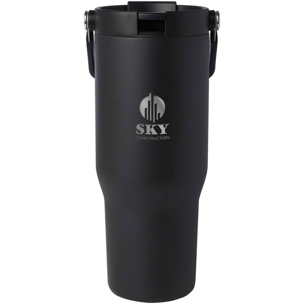 Bronx 900 ml RCS-zertifizierter Kupfer-Vakuum Isolierbecher aus Edelstahl mit Doppelfunktionsdeckel schwarz