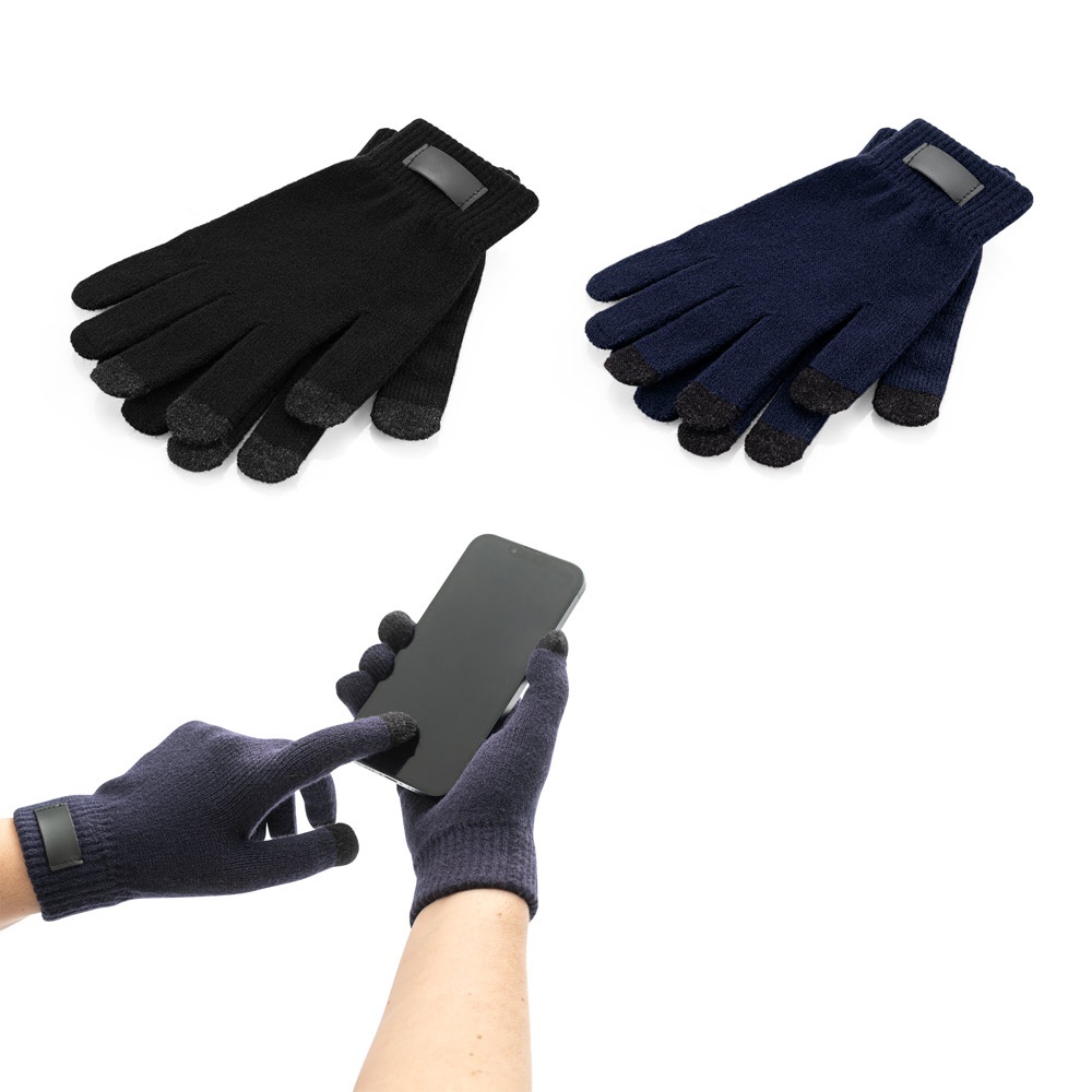 BURROW Handschuhe aus recyceltem Polyester (100% rPET), mit Tastspitzen