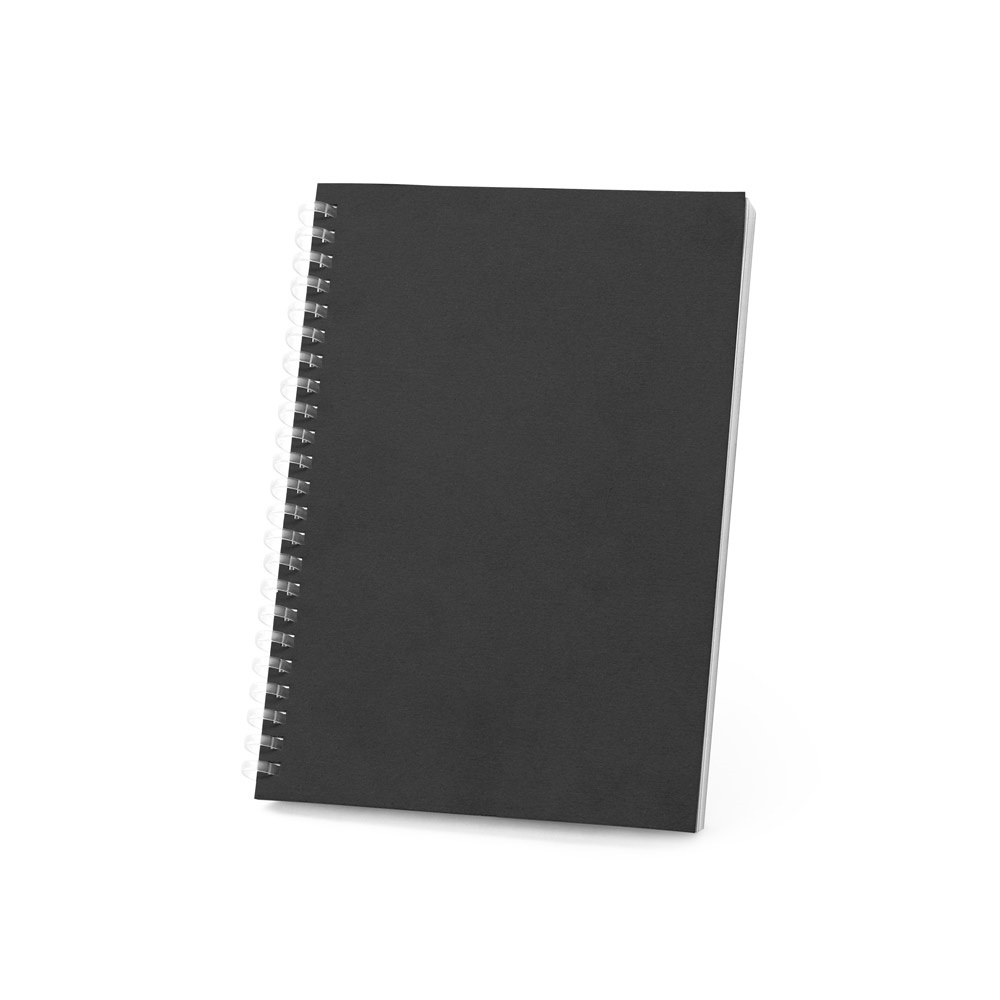 SCHILLER Notizblock A5 mit flexiblem Cover, hergestellt aus 100 % Recyclingpapier schwarz