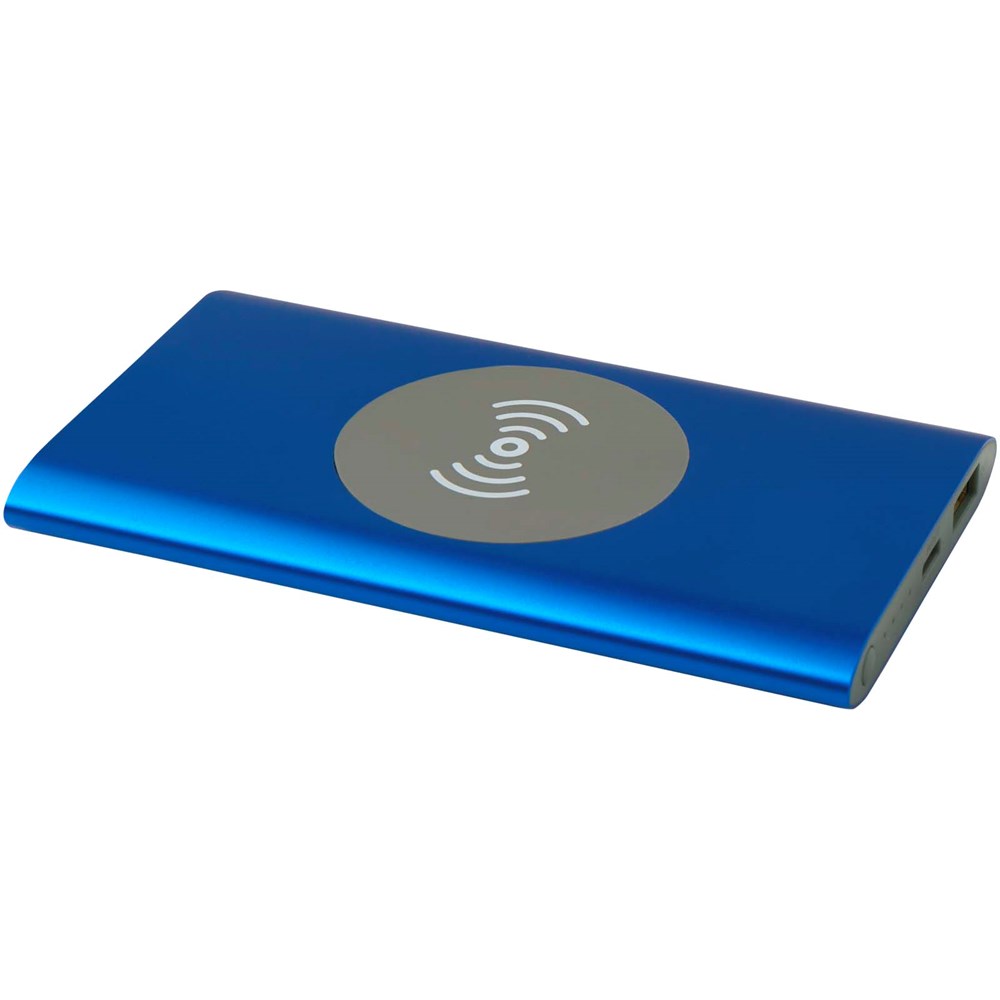 Juice 4000 mAh Typ-C kabellose Powerbank aus recyceltem Aluminium royalblau