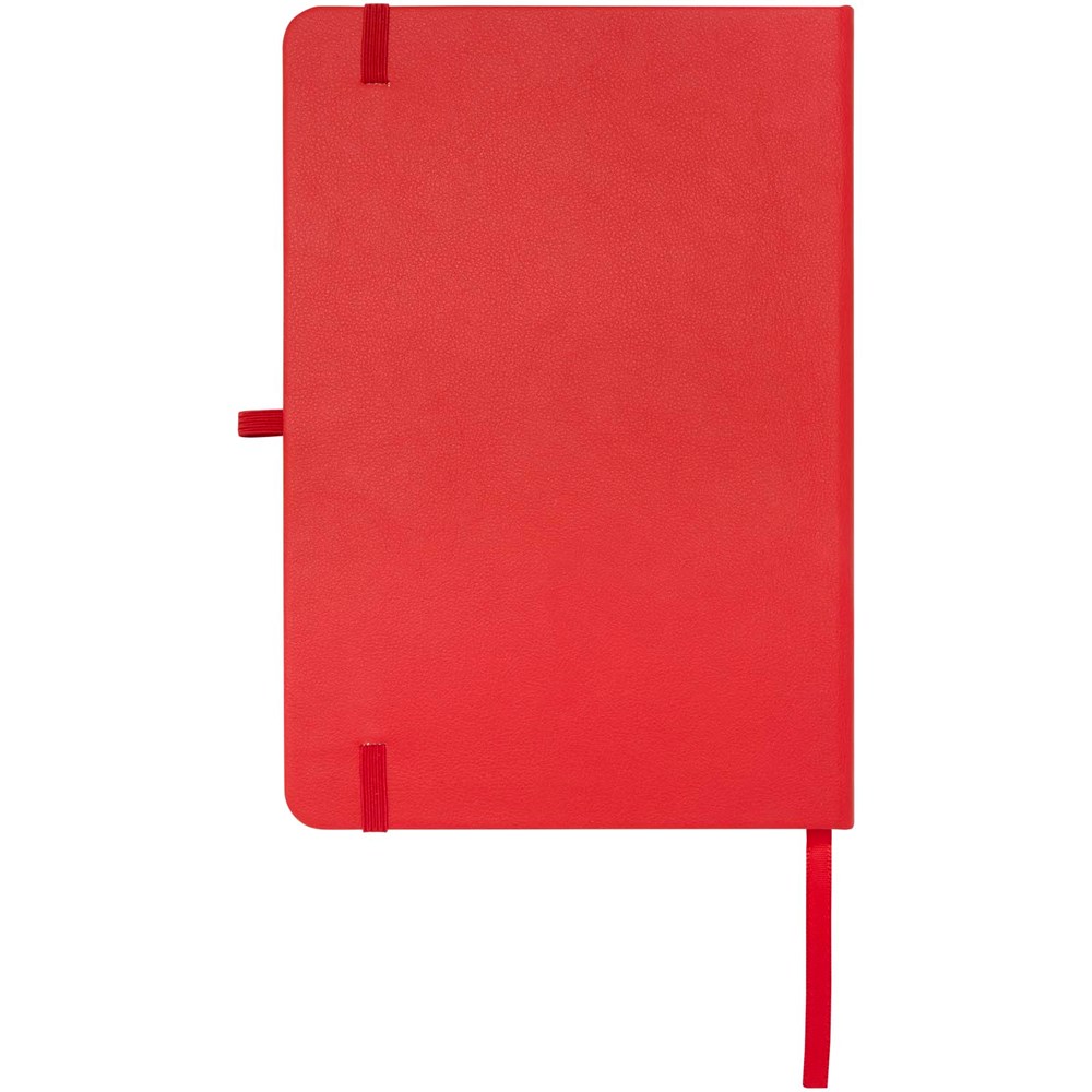 Teak A5 Hardcover Notizbuch, liniert, aus recyceltem Material rot