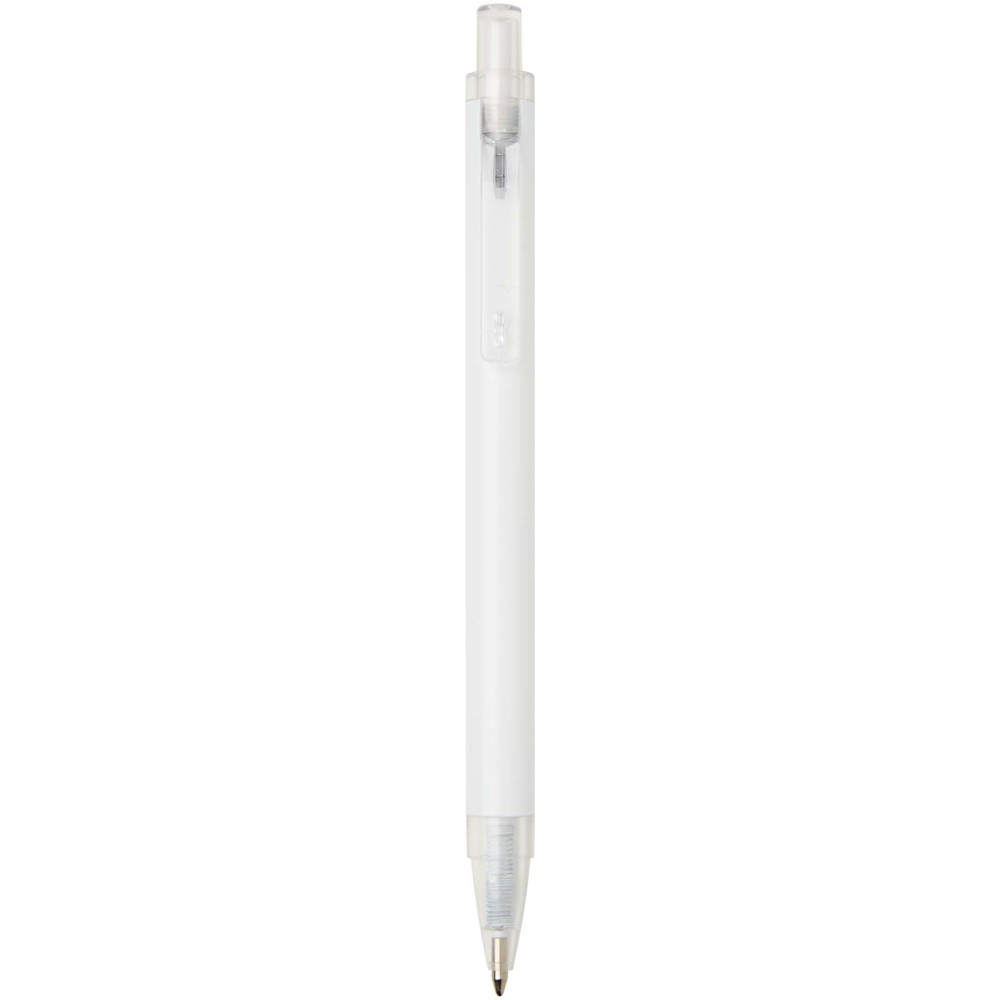 Stylo à bille Spectrum en aluminium recyclé (encre bleue) blanc