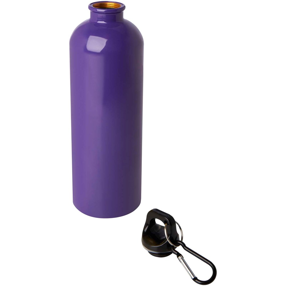 Bouteille d'eau Oregon de 750 ml simple paroi en acier recyclé certifié RCS avec mousqueton Violet