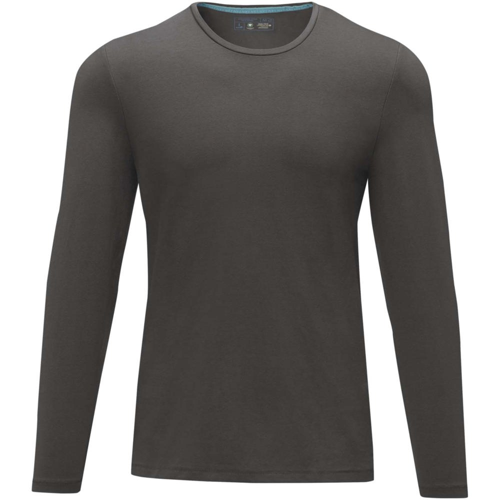 T-shirt bio manches longues homme Ponoka Gris storm