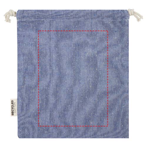 Sac cadeau moyen Pheebs en coton recyclé GRS 150 g/m² de 1,5 L Bleu bruyère