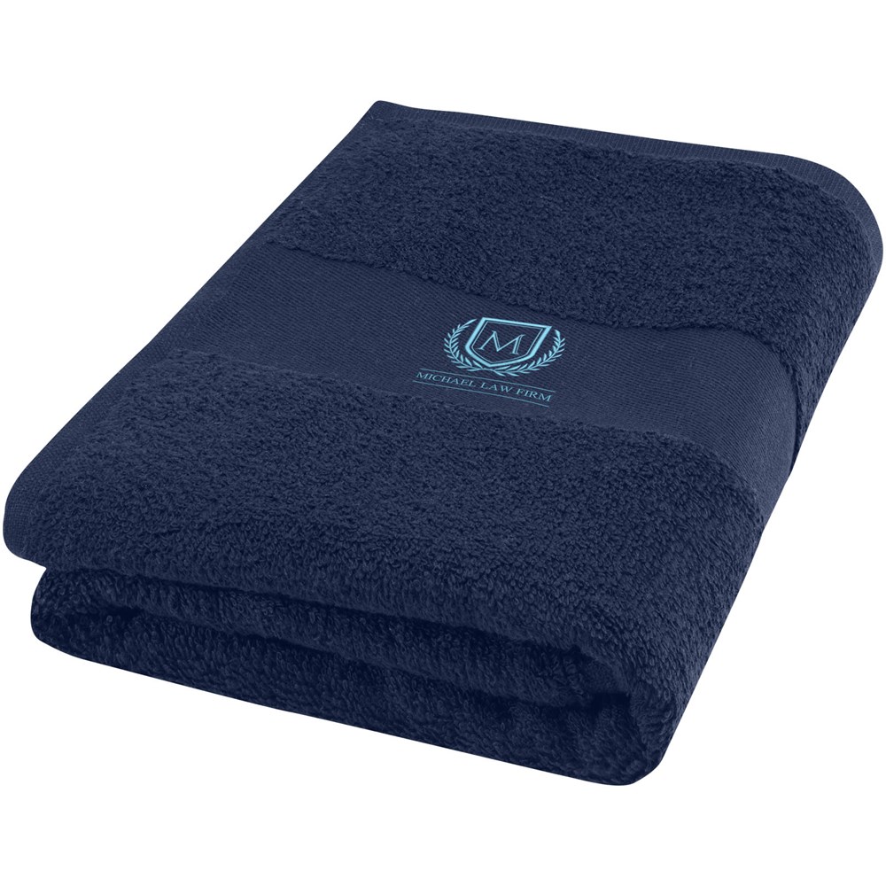 Serviette Charlotte de 50 x 100 cm en coton de 450 g/m² Marine