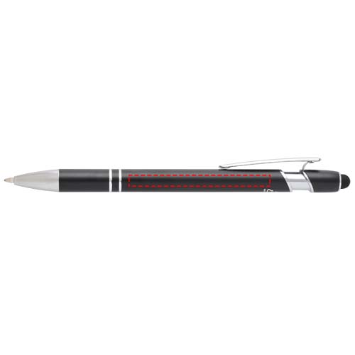 Stylo bille Kish avec finition argentée (encre bleue) noir