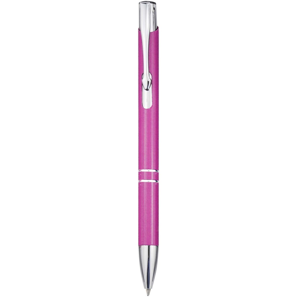 Moneta Kugelschreiber aus recyceltem Aluminium (blaue Mine) magenta