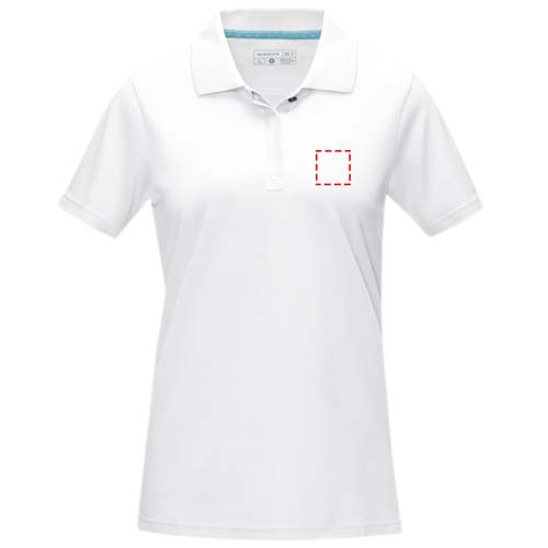 Polo Graphite bio manches courtes femme Blanc