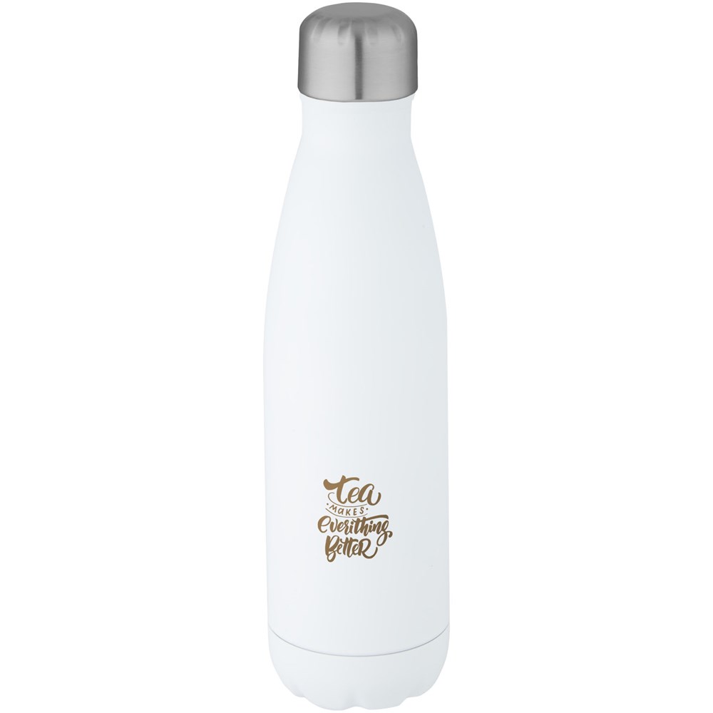 Bouteille isotherme sous vide Cove de 500 ml en cuivre et acier inoxydable recyclé certifié RCS  Blanc
