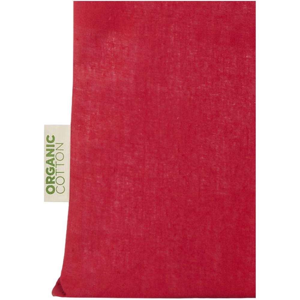 Sac shopping Odisha de 7 L bio certifié OCS 140 g/m² rouge