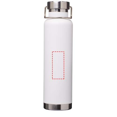 Bouteille avec isolation sous vide Astra de 650 ml en cuivre et acier inoxydable recyclé certifié RCS Blanc