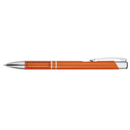 Moneta Kugelschreiber aus recyceltem Aluminium (blaue Mine) Orange