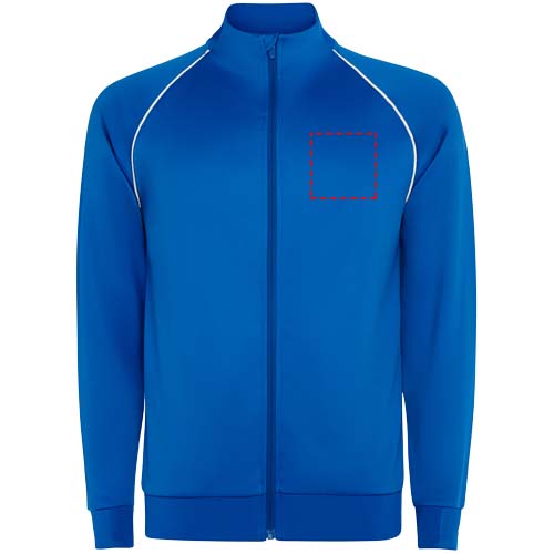 Valier Herren Sweatshirt mit durchgehendem Reissverschluss royalblau