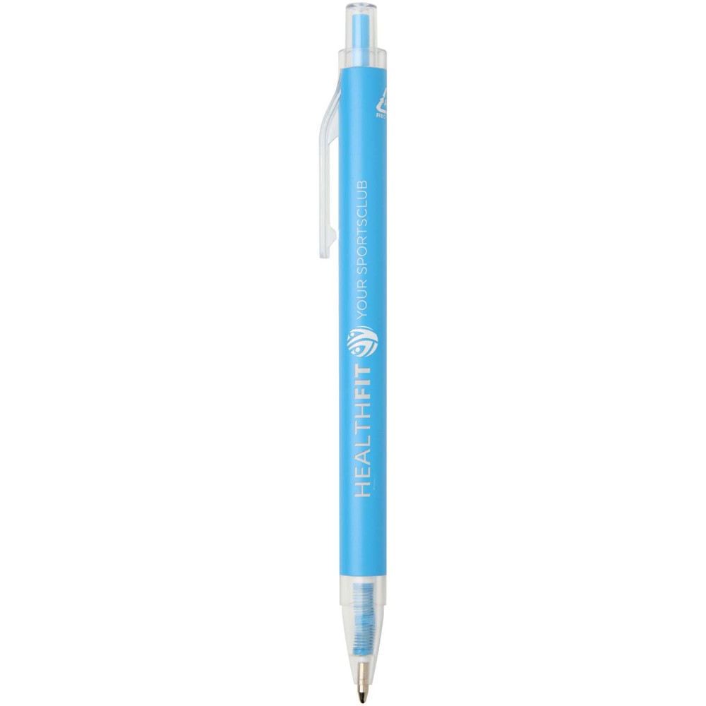 Stylo à bille Spectrum en aluminium recyclé (encre bleue) bleu clair