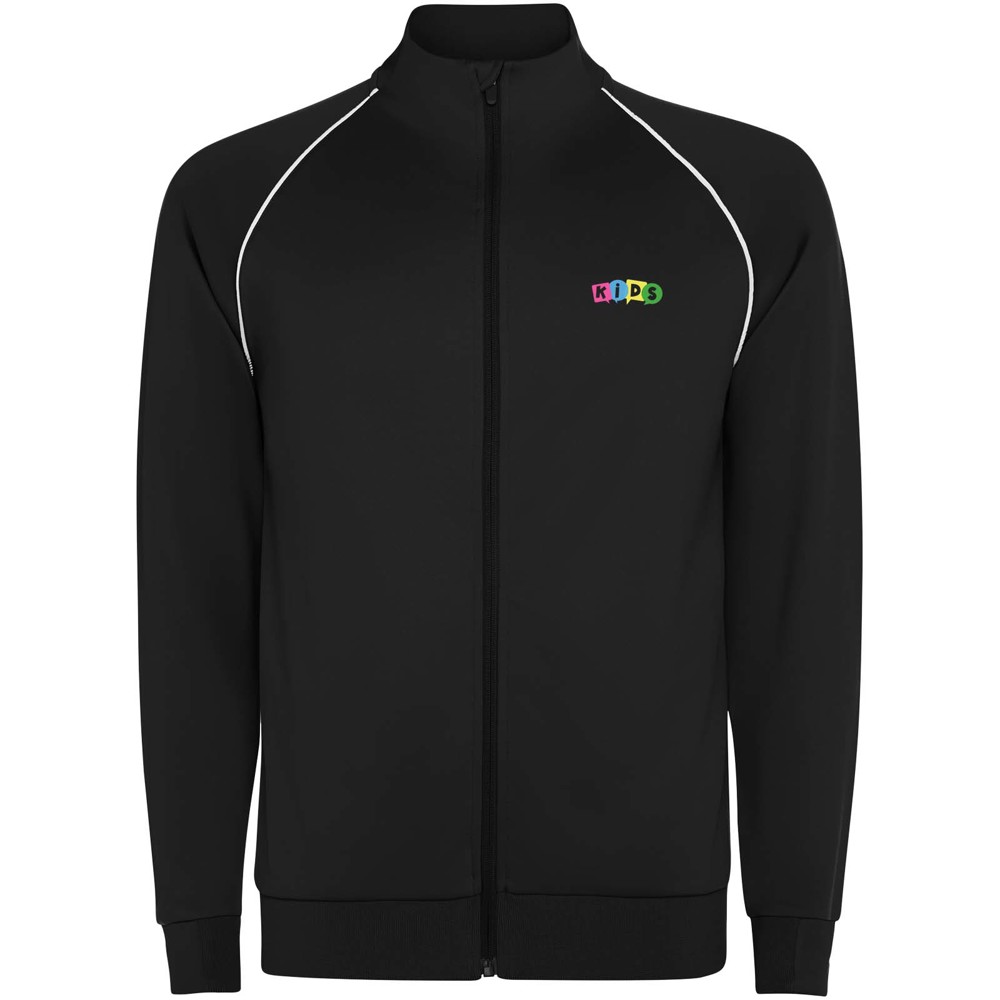 Valier Kinder Sweatshirt mit durchgehendem Reissverschluss Schwarz